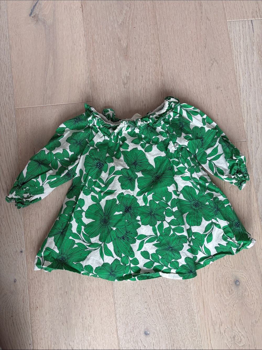 J. Crew Green Floral Peasant Blouse for Kids